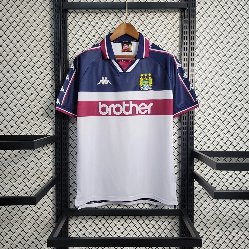 Retro 1997-98 Manchester City away   Football jersey retro