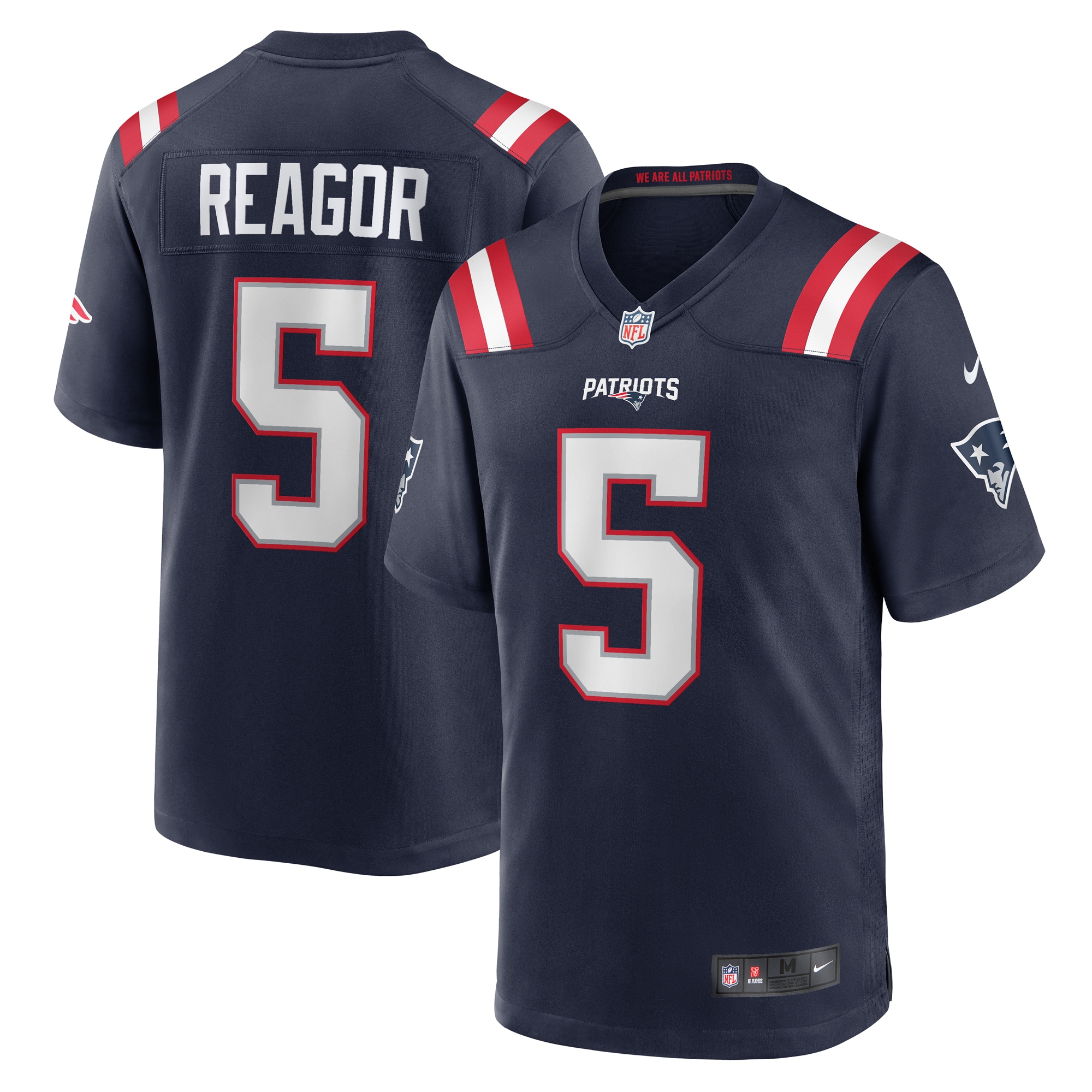 Jalen Reagor New England Patriots Nike Team Game Jersey -  Navy