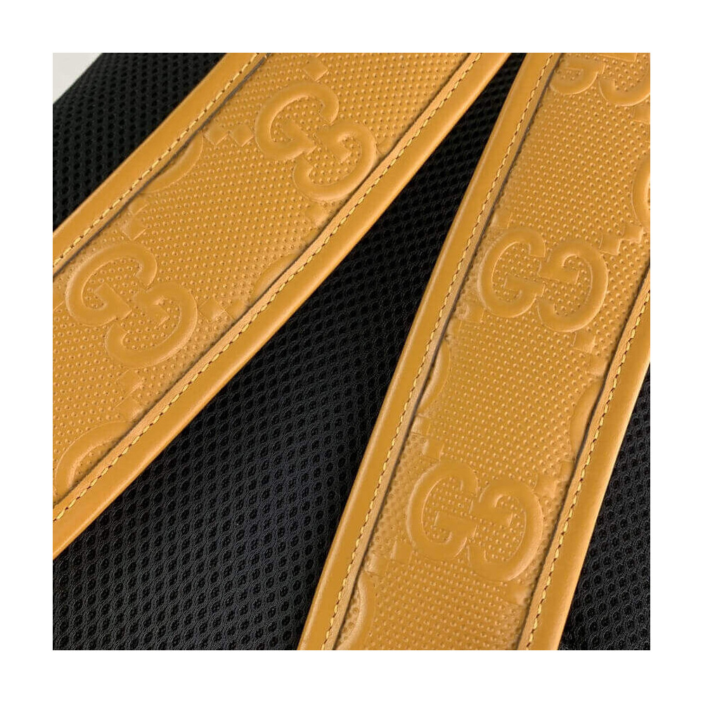 Gucci GG Embossed Backpack in Yellow Leather