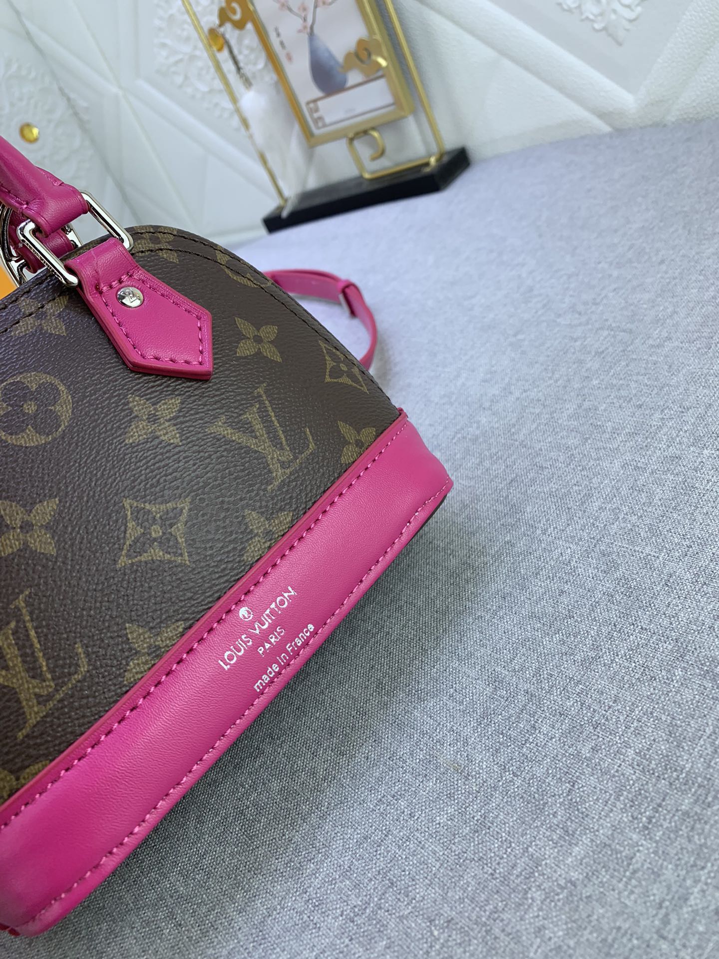 Louis Vuitton Mini Alma Monogram Canvas Mix With Pink 18Cm M83206