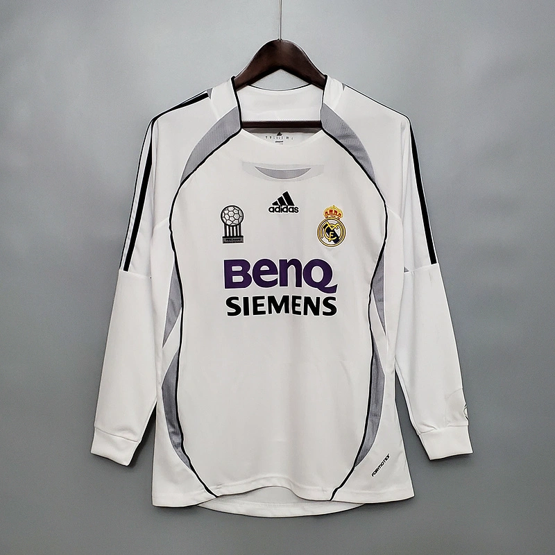 Retro 2006-07 Real Madrid Long sleeve home Football jersey retro