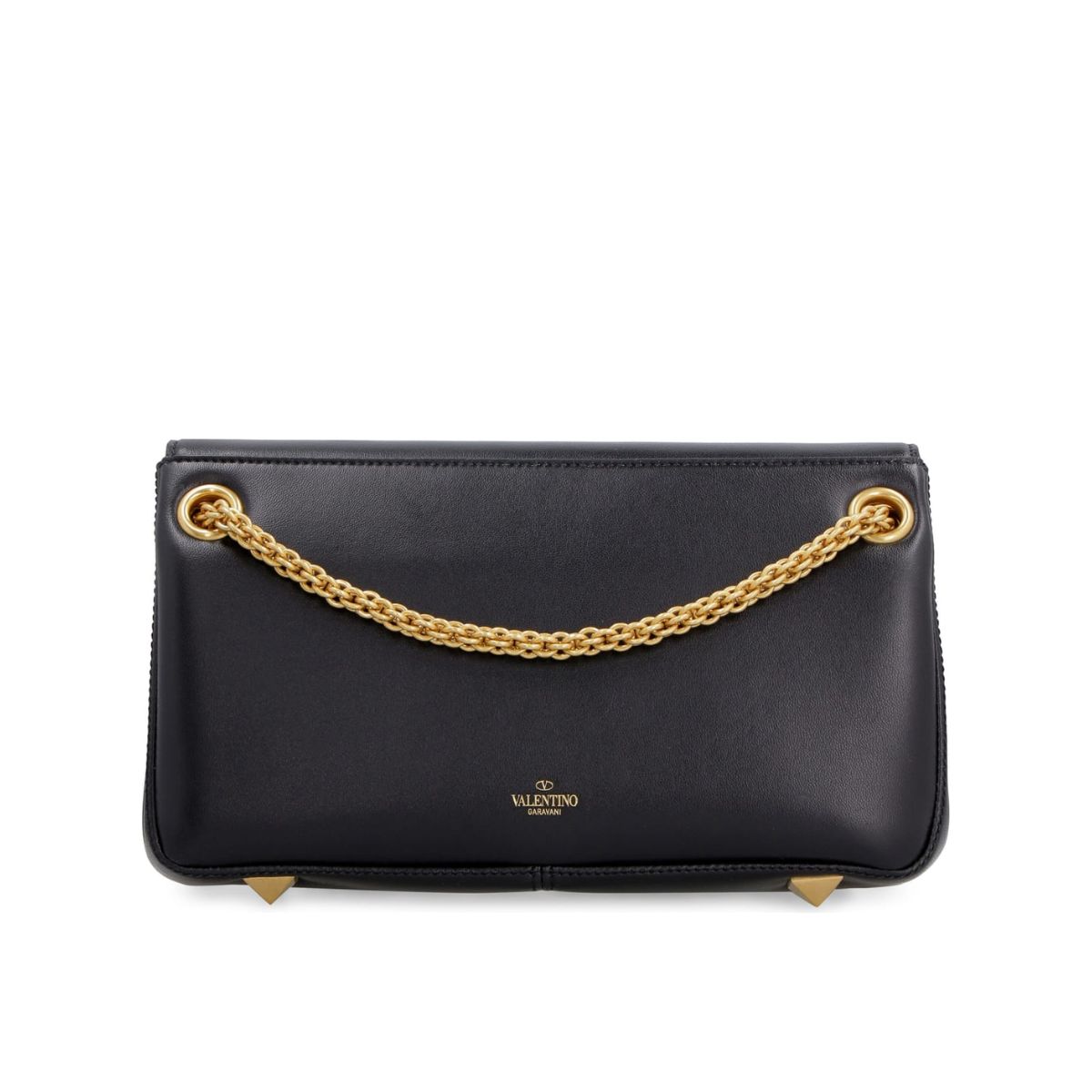 Valentino Garavani Stud Sign Nappa Shoulder Bag Black 28cm