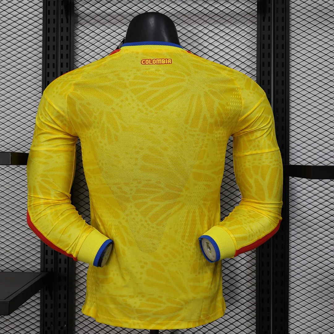 World Cup 2026 Colombia Team Home Long Sleeves Football Jersey Player Version
