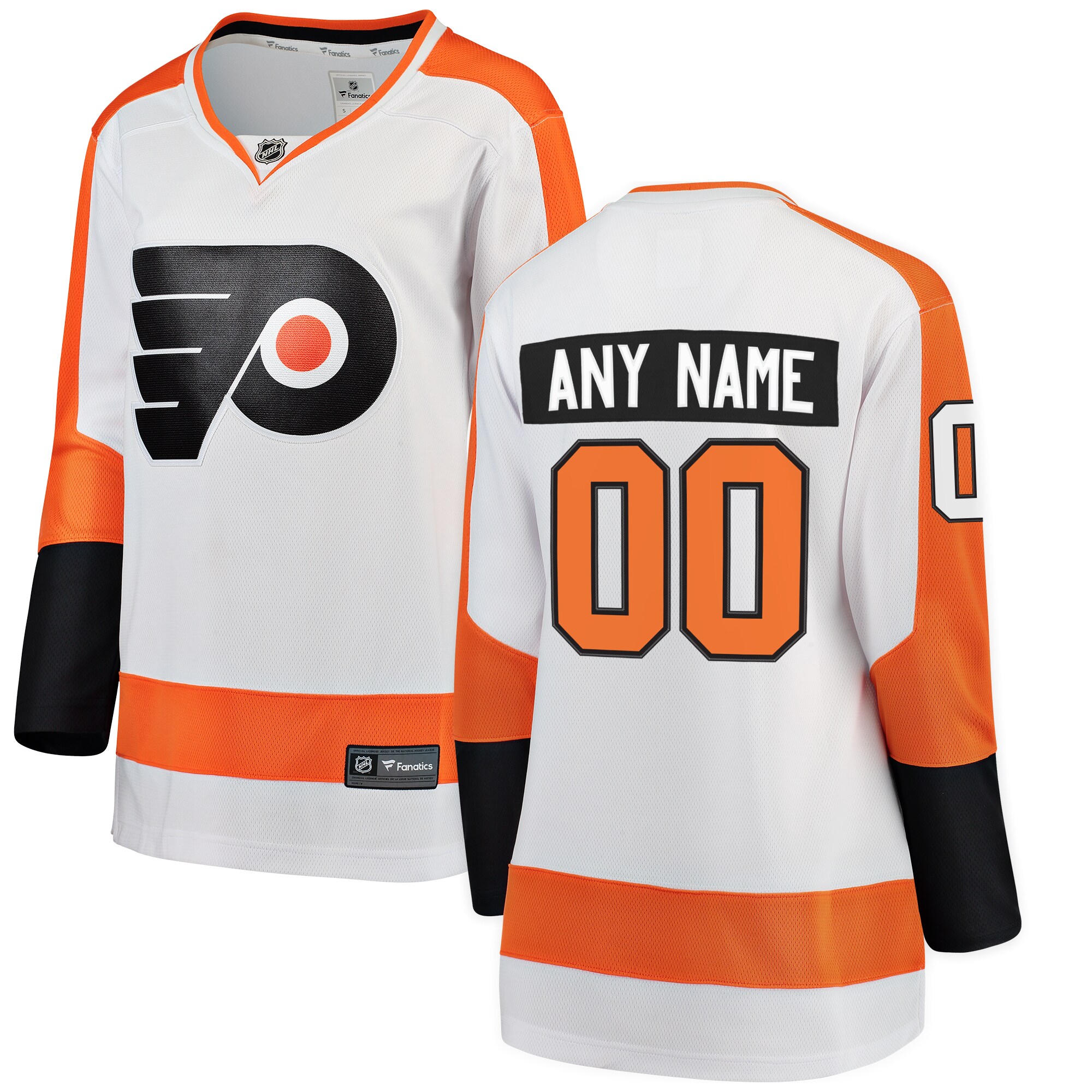 Philadelphia Flyers Fanatics Women’s Away Breakaway Custom Jersey – White
