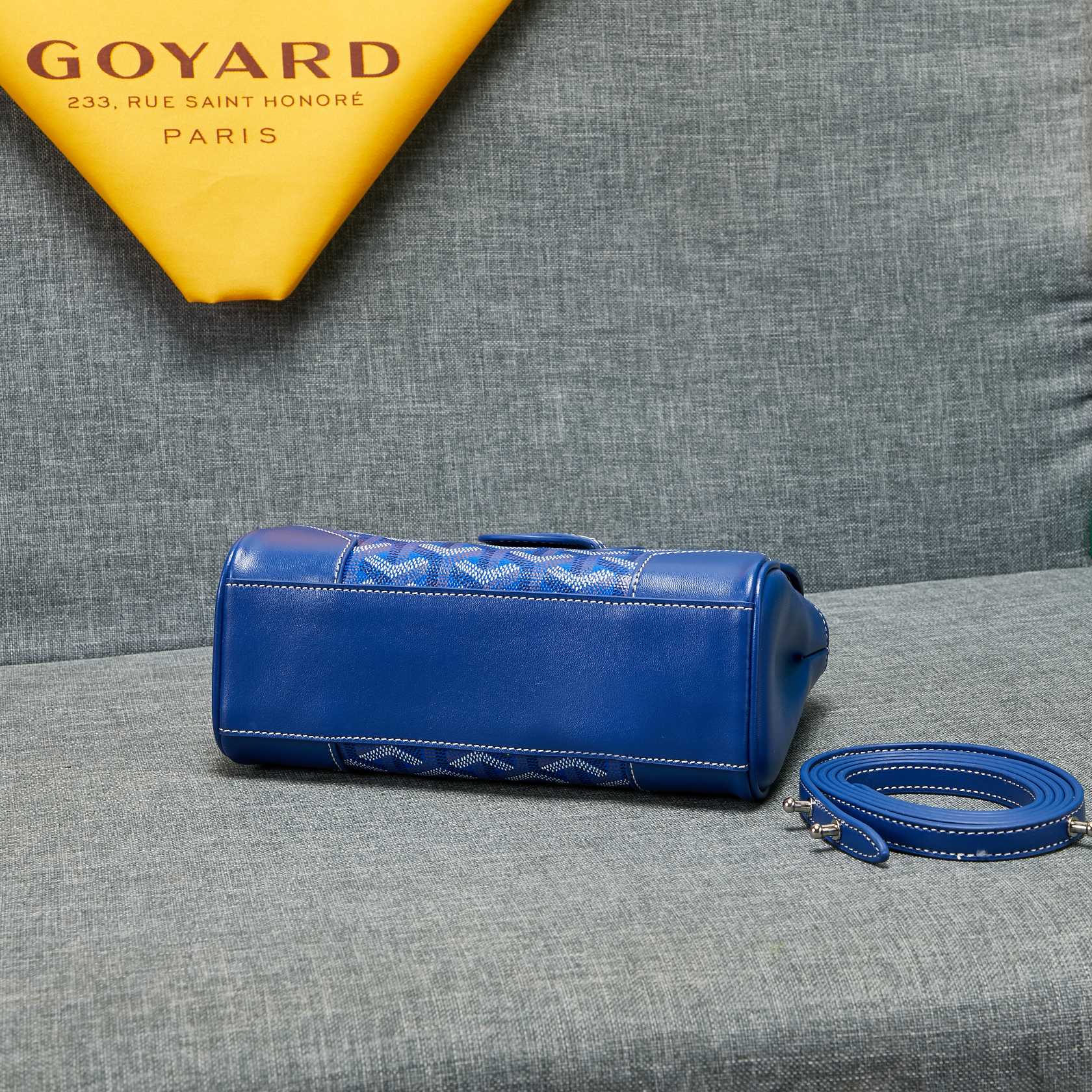 Goyard Saigon Souple Mini Bag Blue Canvas 20cm