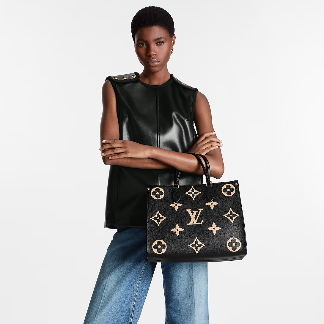 Louis Vuitton Onthego MM Bicolor Monogram ‘Black Beige’ M45495 35cm