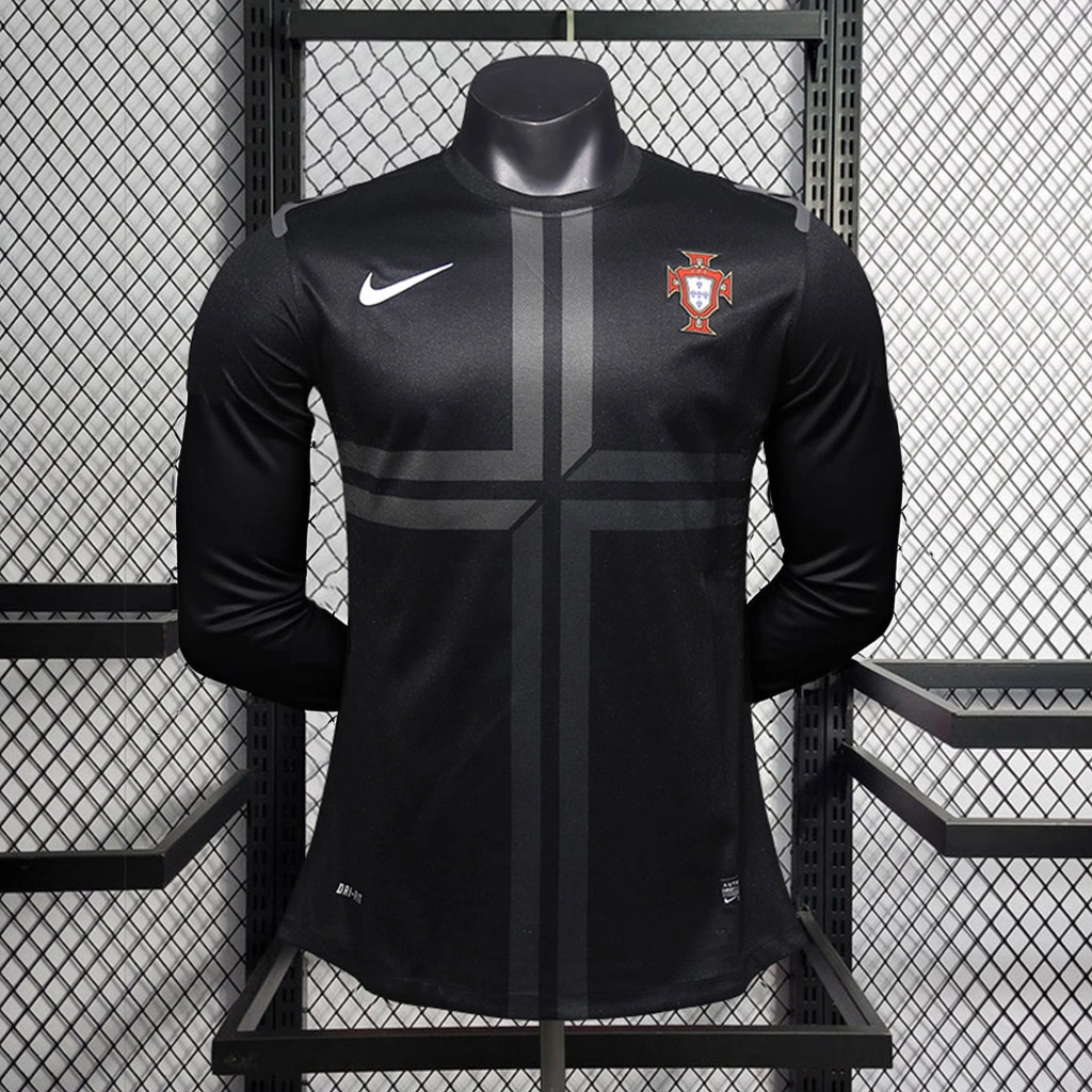 Retro Player 2013 Portugal away Long sleeves retro football jersey