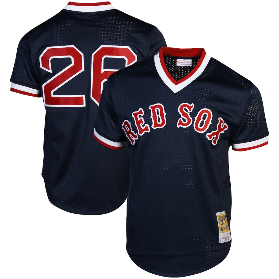 Mitchell&Ness Wade Boggs Boston Red Sox 1992 Cooperstown Collection Batting Practice Jersey Navy Blue