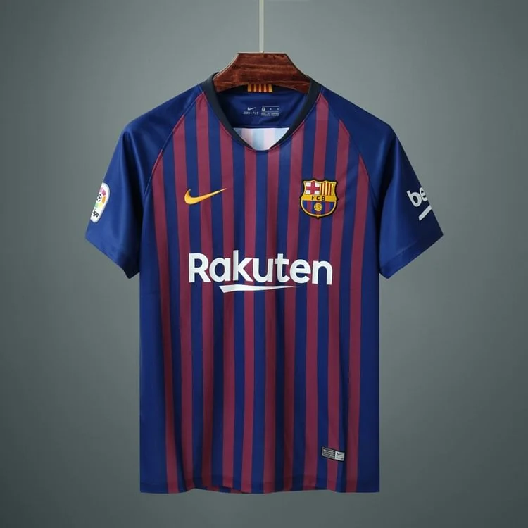 Retro 2018-19 Barcelona home MESSI PIQUE O.DEMBELE SUAREZ Football jersey