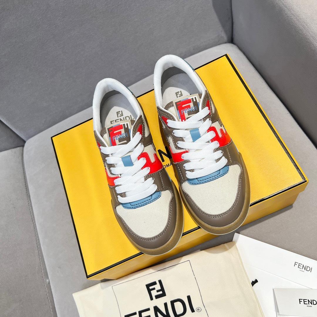 FENDI Match Canvas low-tops sneakers