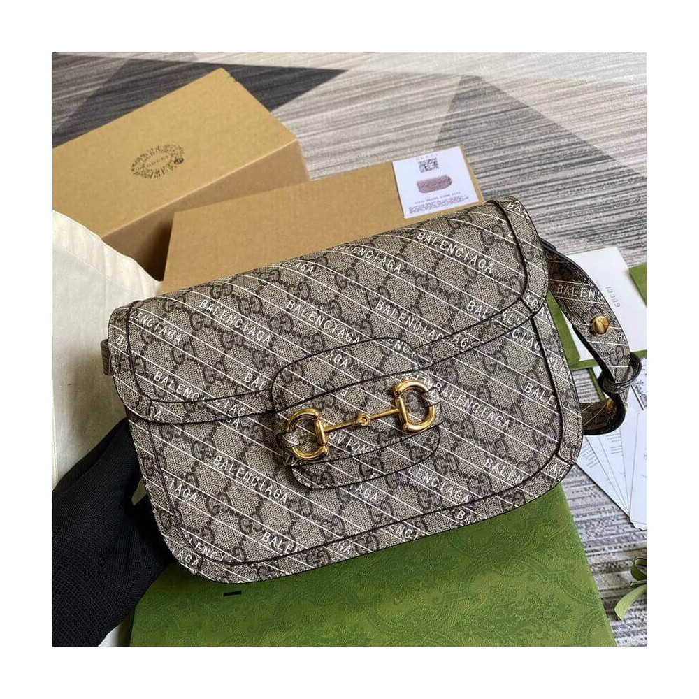 Gucci x Balenciaga Horsebit 1955 Shoulder Bag