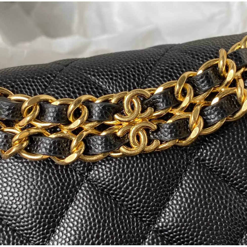 Chanel Grained Calfskin Wallet on Chain 19cm