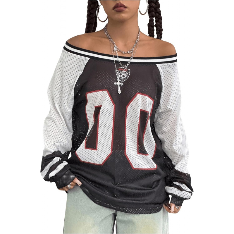 Women's Oversized Graphic Jersey Shirt