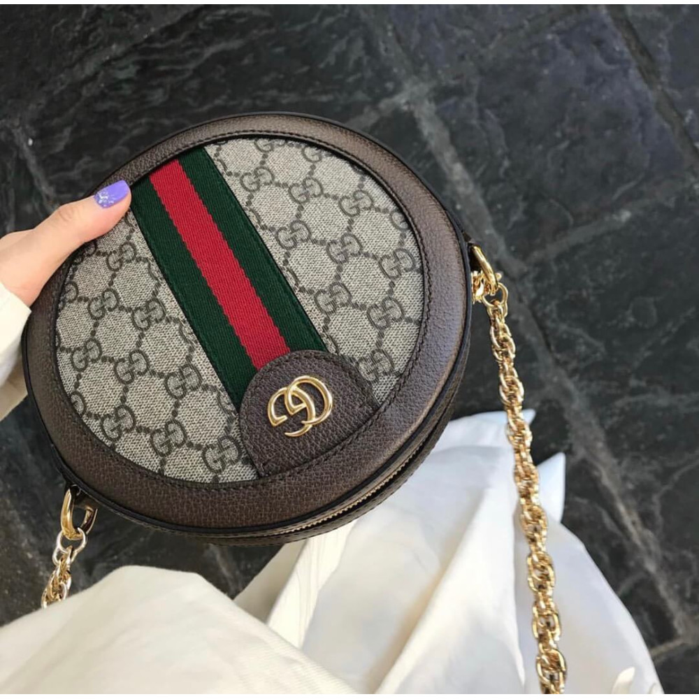 Gucci Ophidia Mini GG Round Shoulder Bag