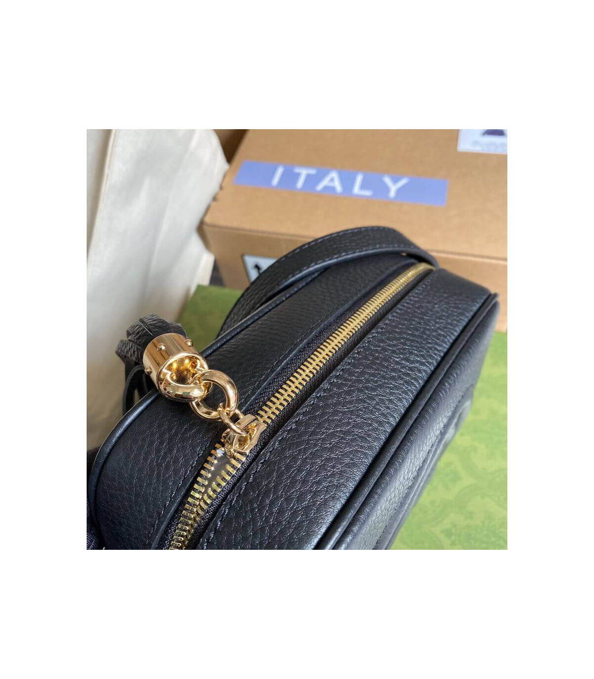 Gucci Soho Small Leather Disco Bag Black