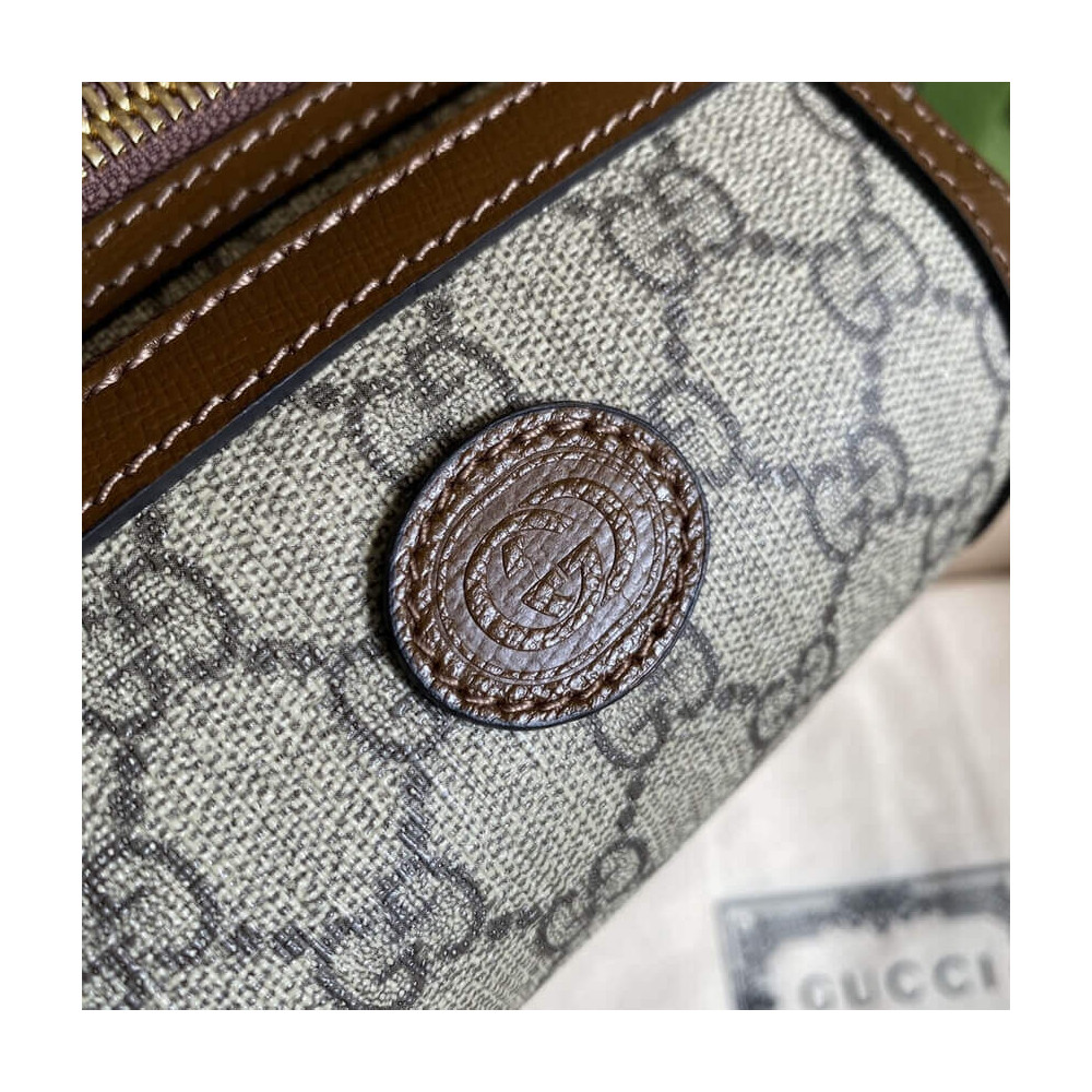 Gucci Belt Bag with Interlocking G in Brown GG Supreme