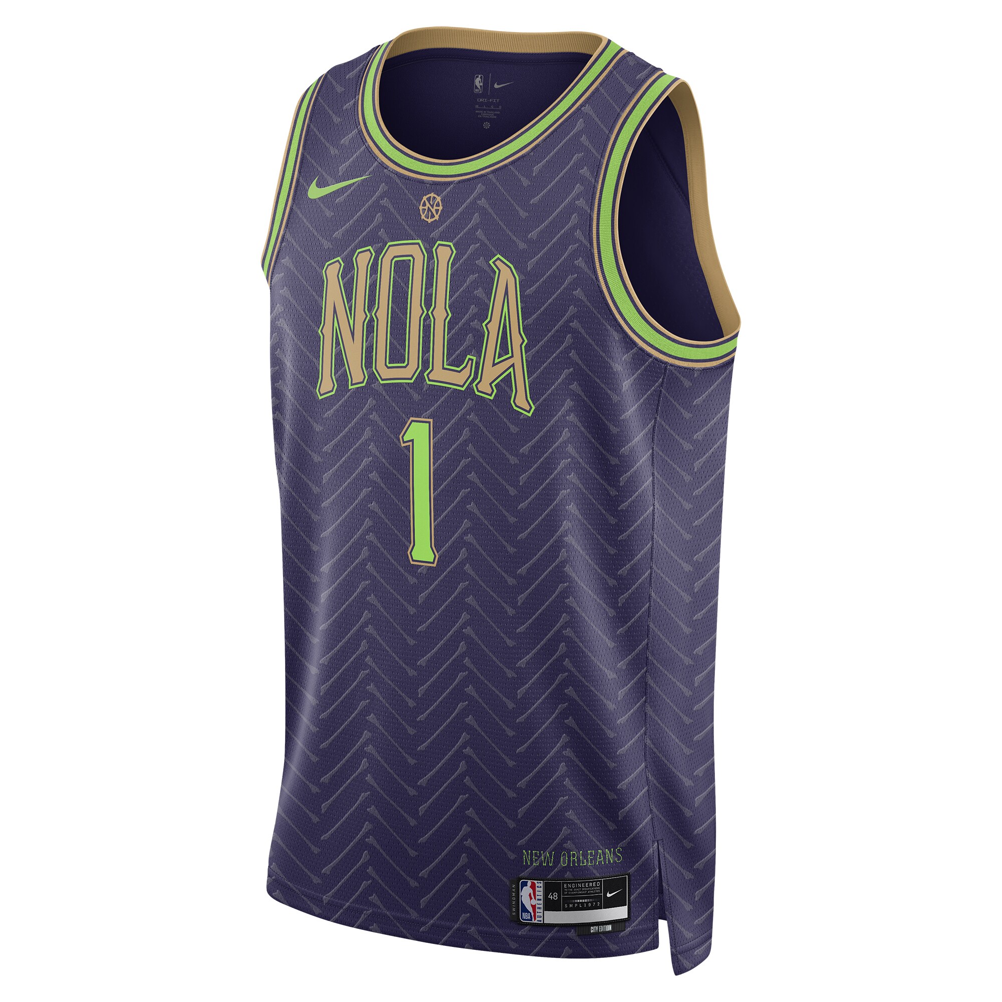 Unisex New Orleans Pelicans Zion Williamson Purple 2024/25 Swingman Jersey - City Edition