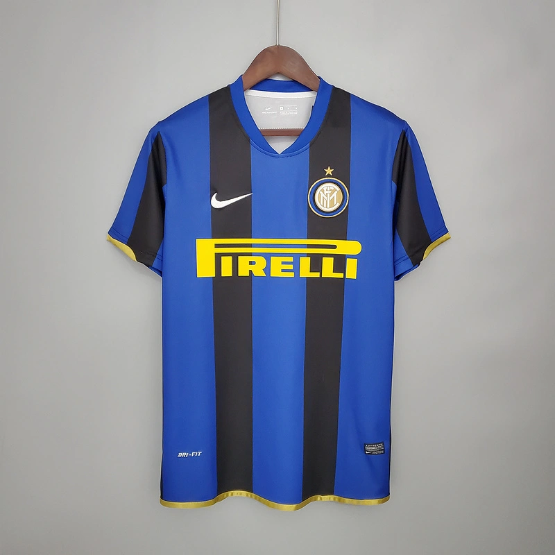 Retro 2008-09 Inter Milan home J. ZANETTI IBRAHIMOVIC FIGO BALOTELLI Football jersey retro