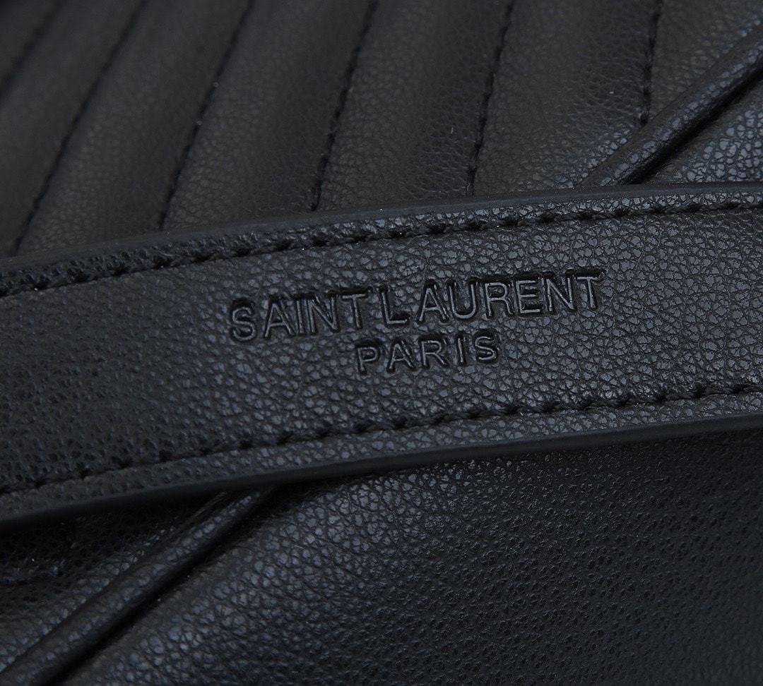 Saint Laurent College Large Chain Bag Black Tone Hardware 32Cm