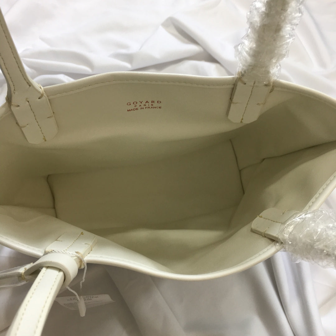 Goyard Anjou Mini Bag 20cm White Canvas