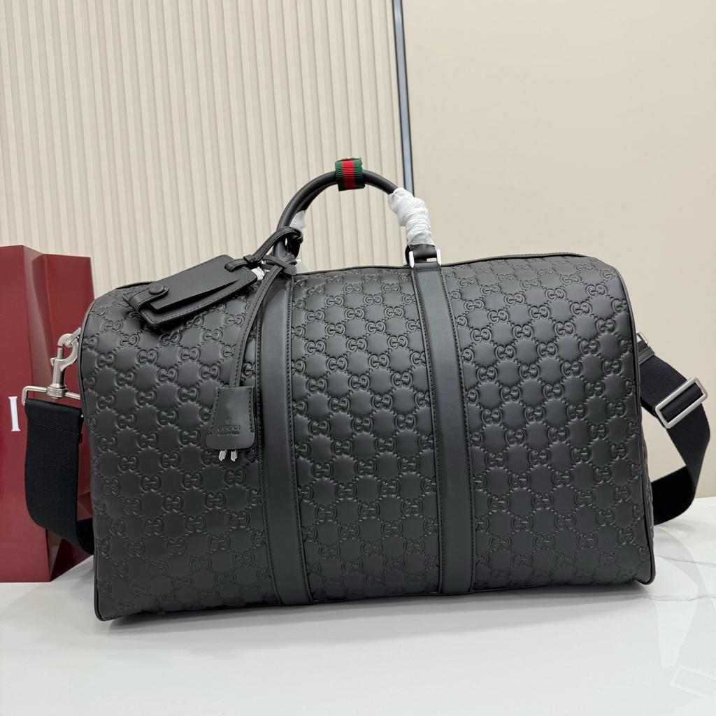 Gucci GG Emblem Medium Duffle Bag Grey 45cm/29in