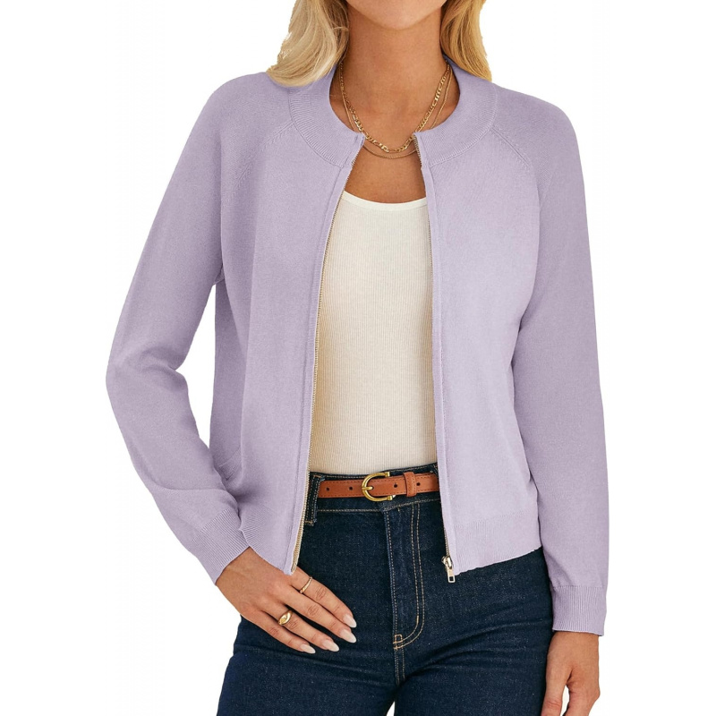 Women's Long Sleeve Zip Up Cardigan Sweaters