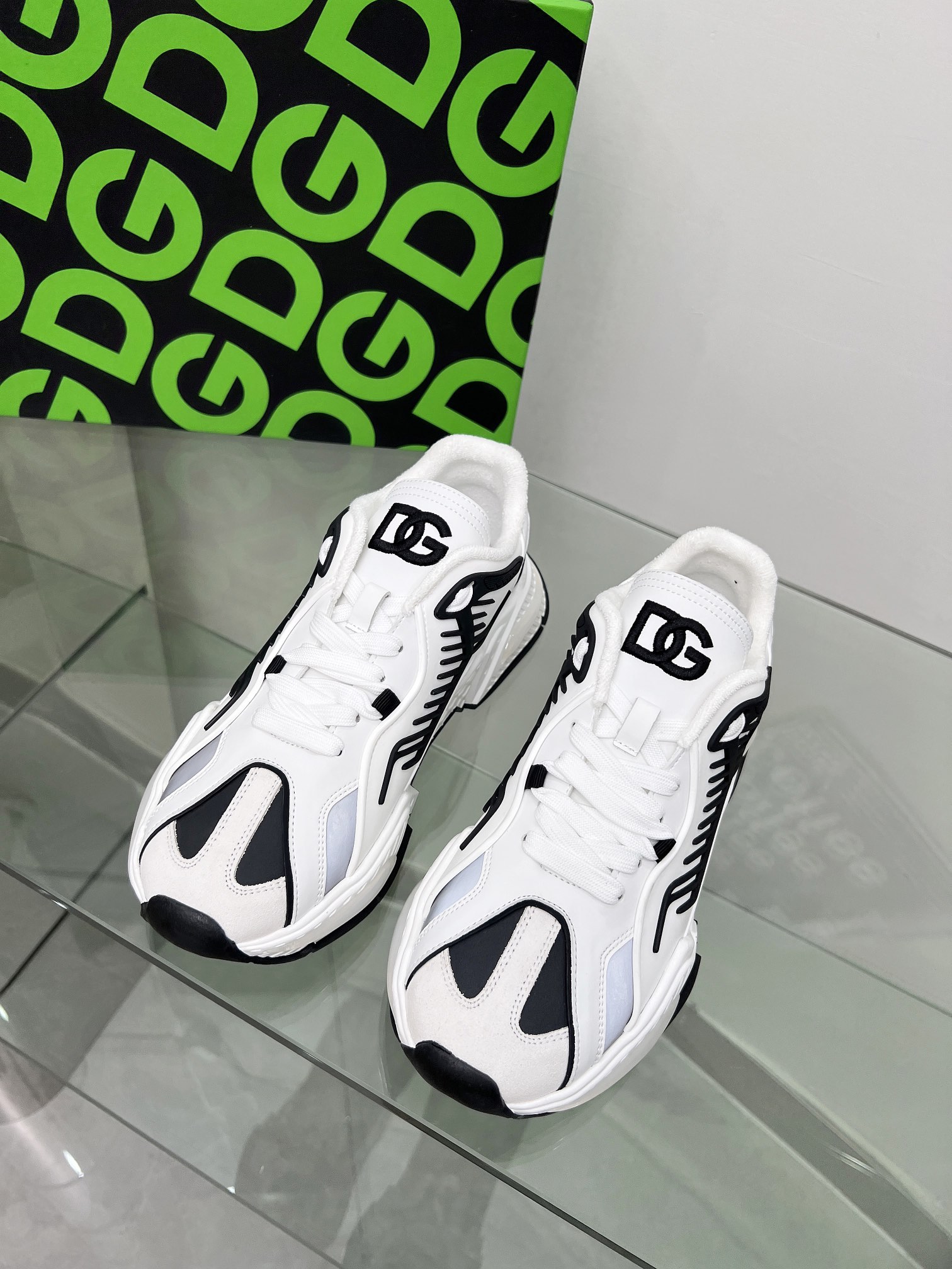DOLCE & GABBANA MIXED-MATERIAL AIRMASTER SNEAKERS