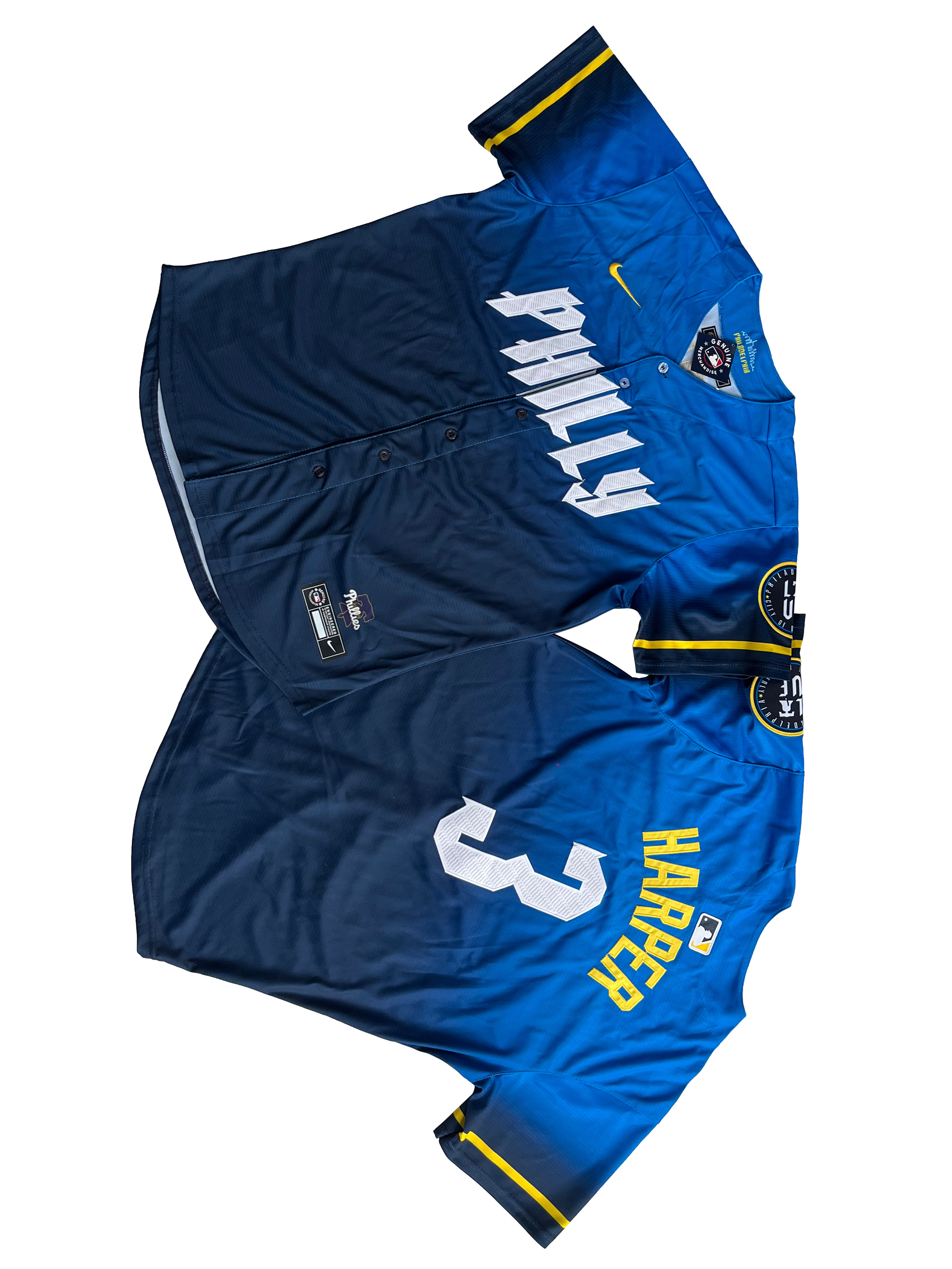 Men's Philadelphia Phillies Bryce Harper Blue 2024 City Connect Limited Player