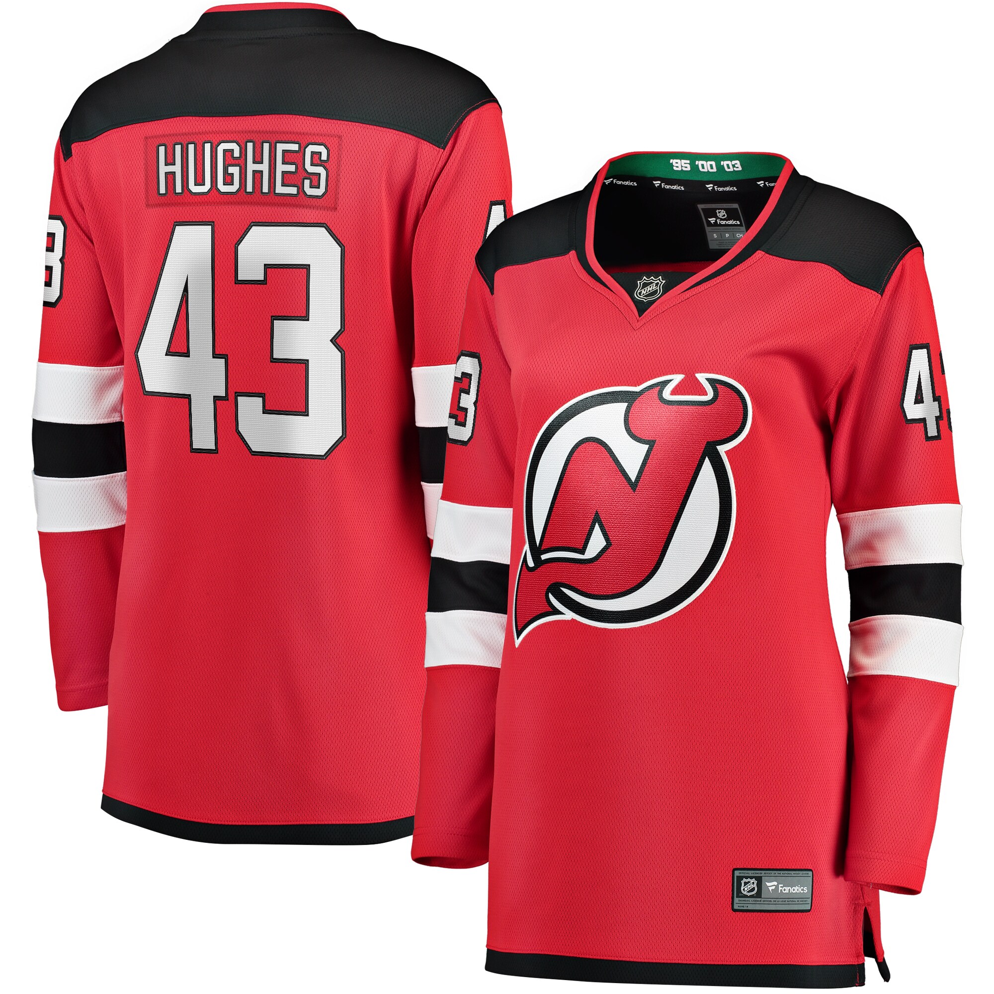 Luke Hughes New Jersey Devils Fanatics Women’s Home Breakaway Player Jersey – Red