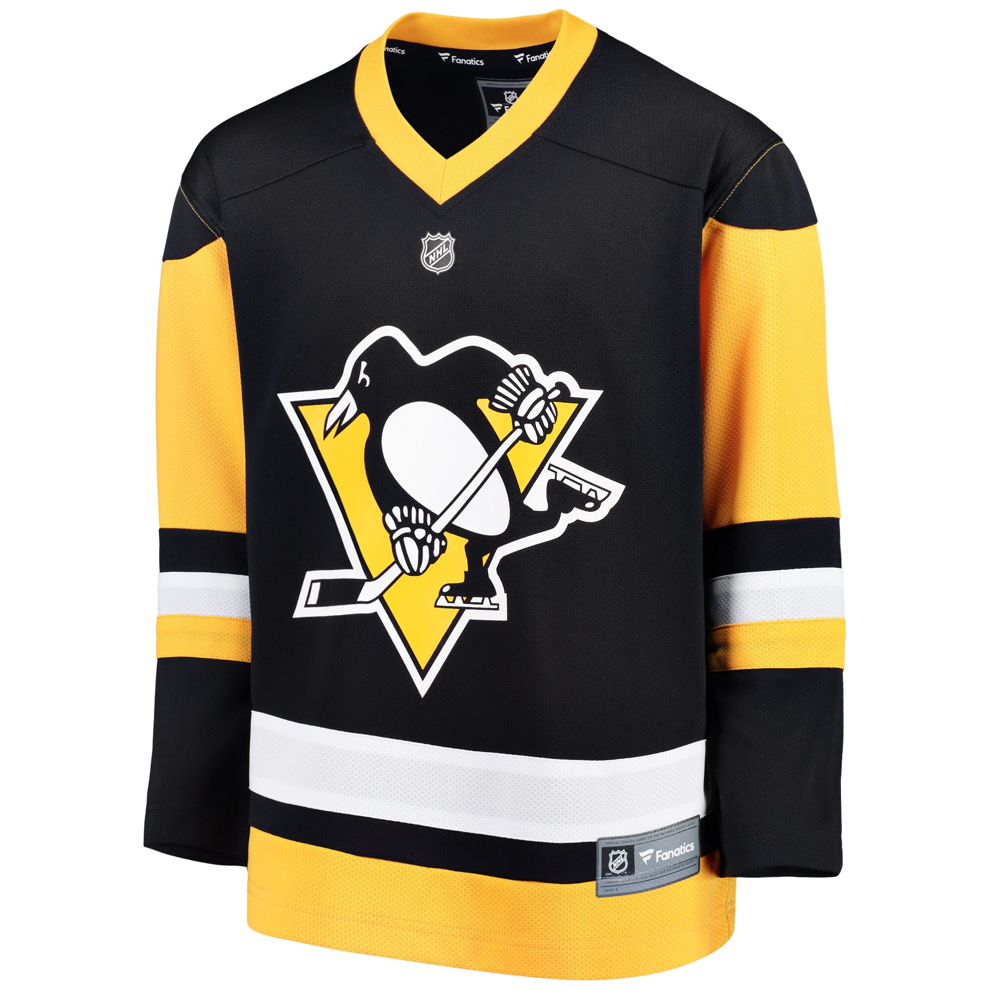 Pittsburgh Penguins Fanatics Youth Home Replica Blank Jersey – Black