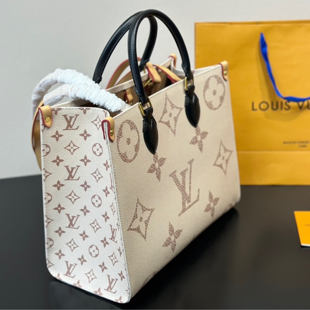 Louis Vuitton OnTheGo MM Tote Bag ‘Monogram Dune’ 35Cm M46912