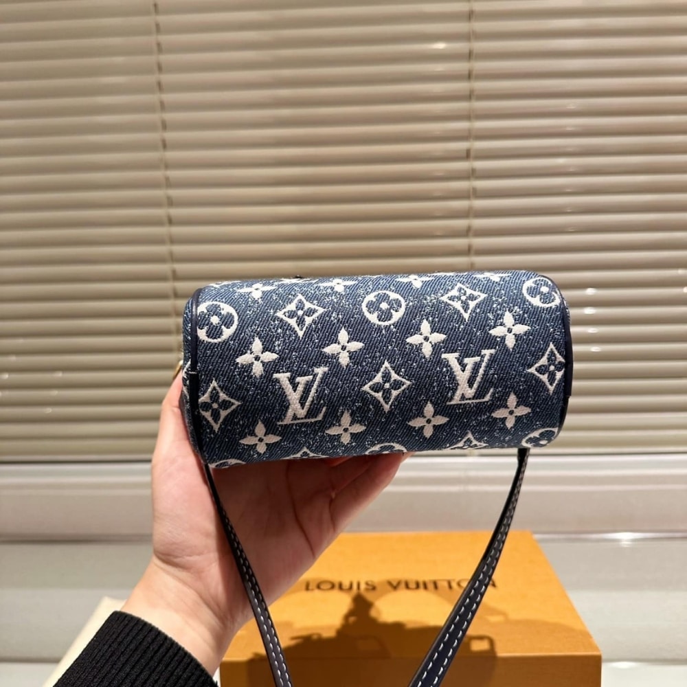 Louis Vuitton Nano Speedy Denim Blue 17Cm M81168
