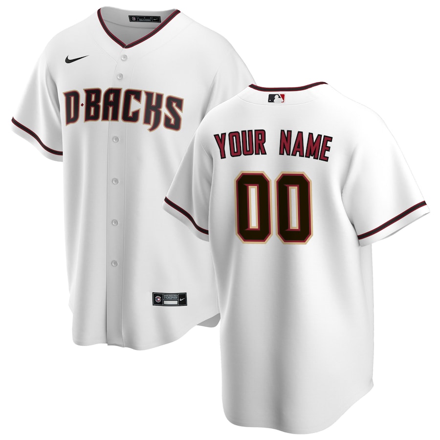 Arizona Diamondbacks Home Custom Jersey White
