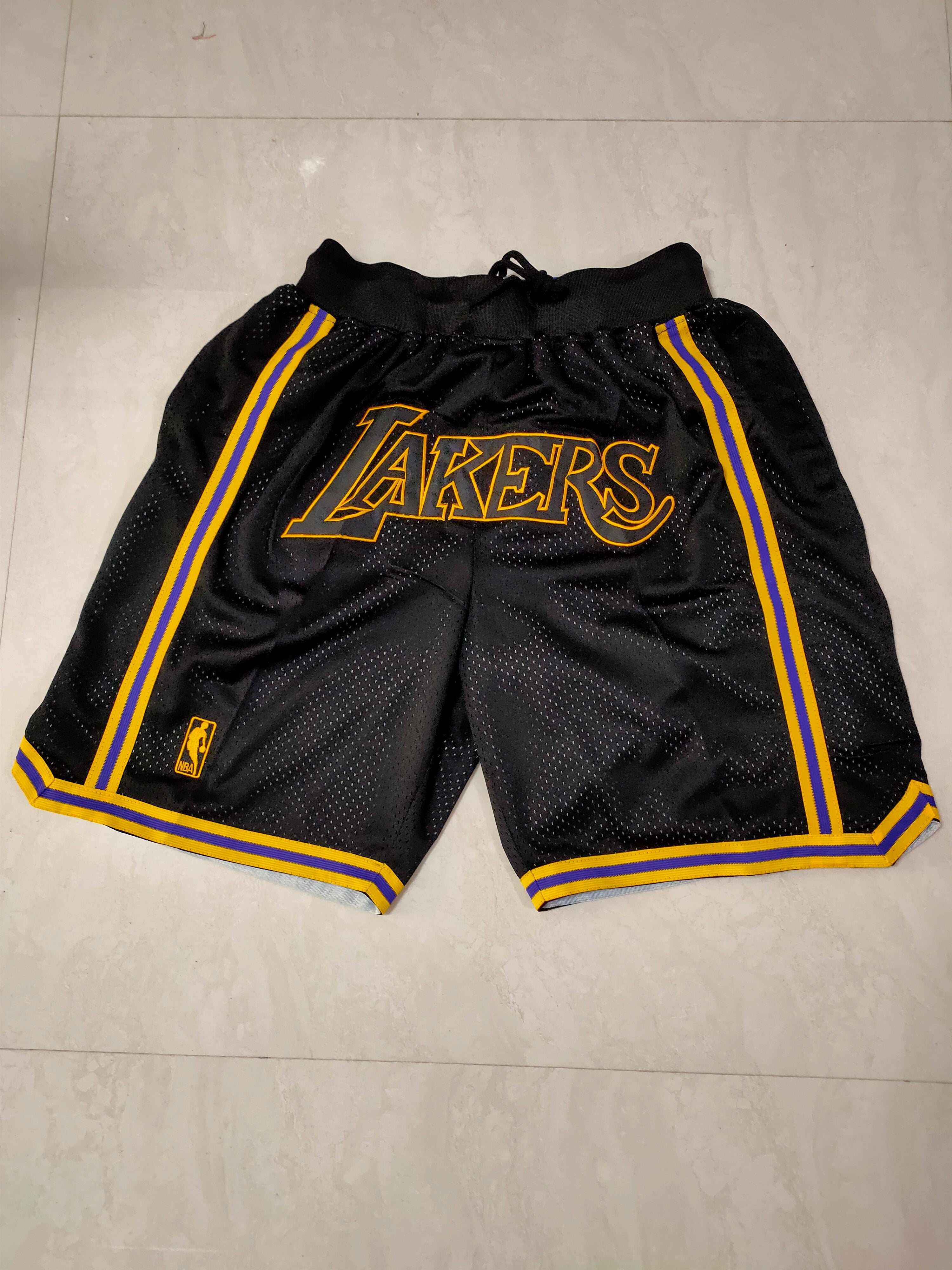 Los Angeles Lakers Black City Edition Juston Retro Pocket Shorts