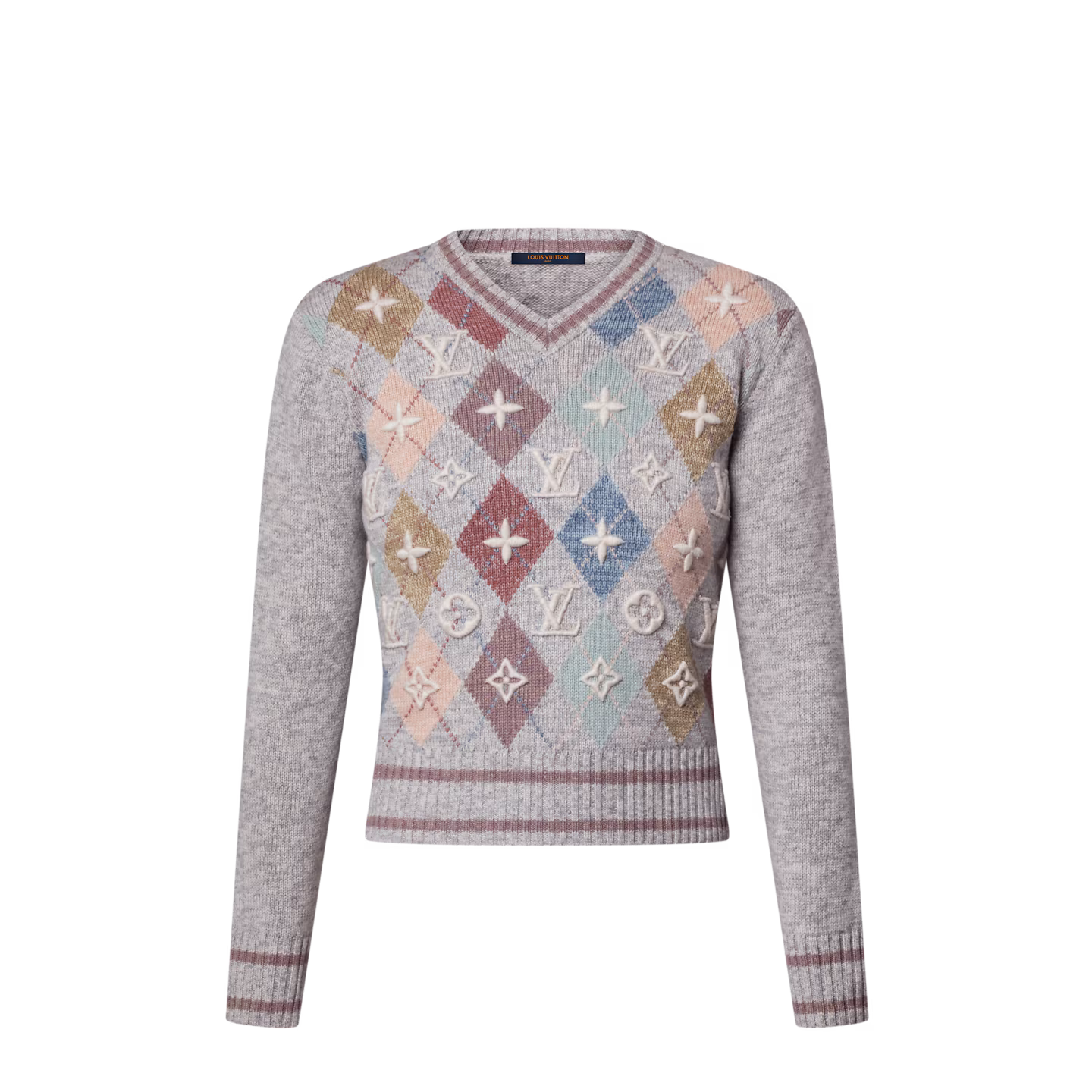 LV Ski 3D Signature Argyle Pullover