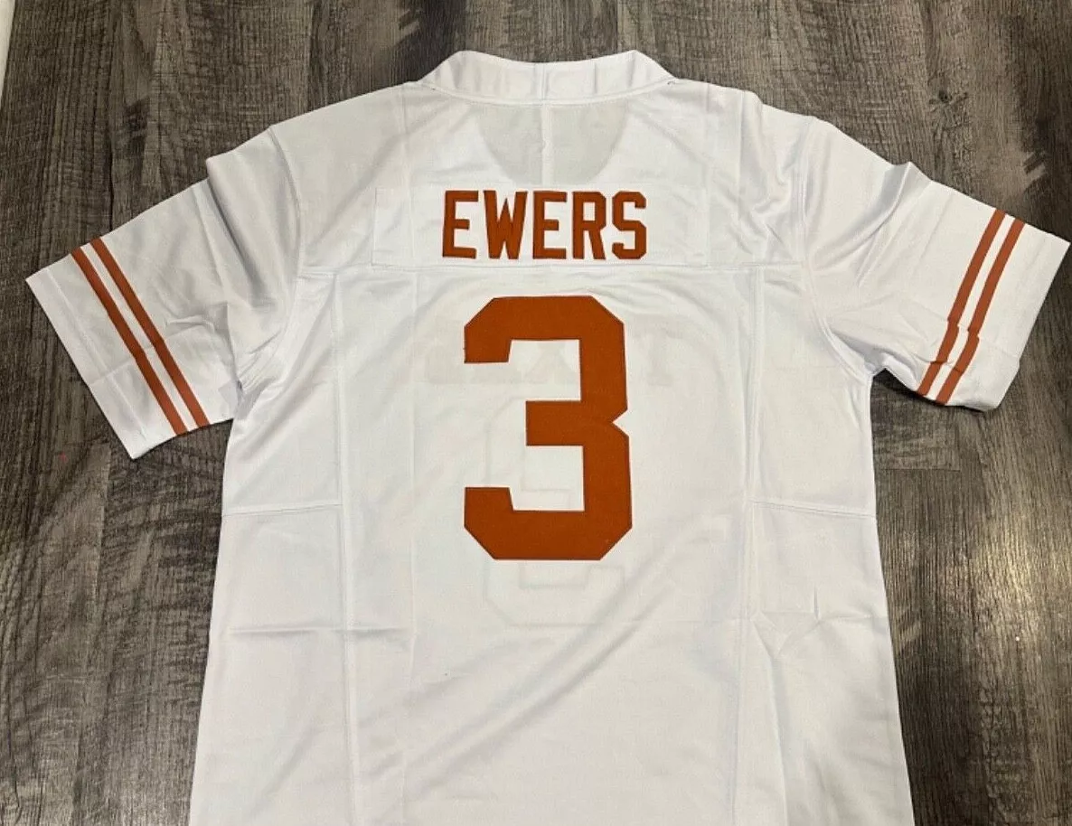Quinn Ewers Texas White Jersey
