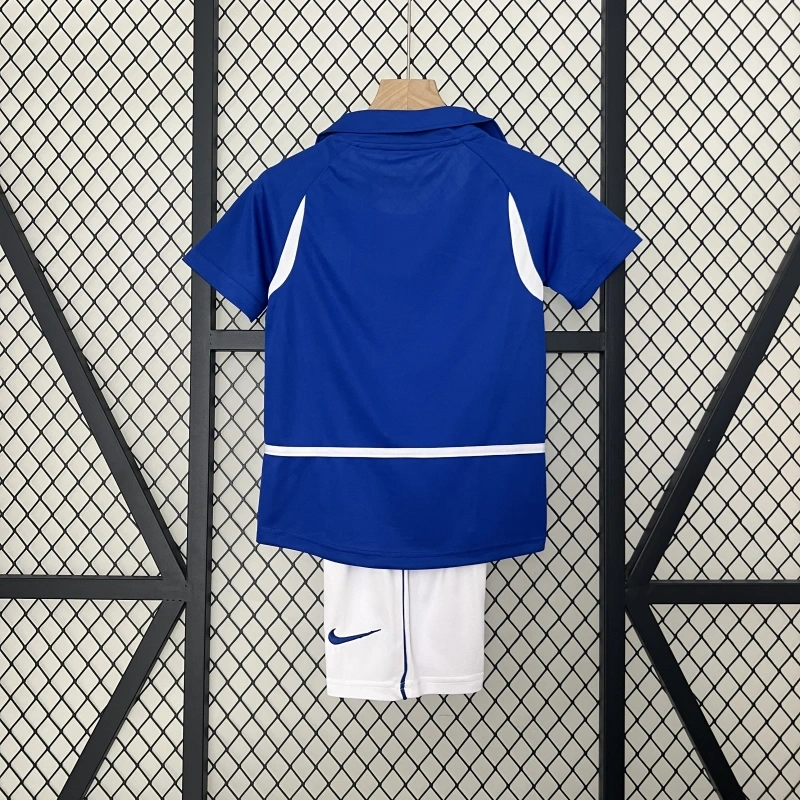 retro kids 2002 kids Brazil away football jersey retro