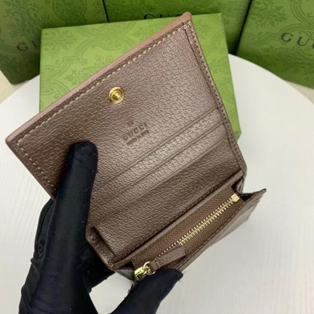 Gucci Ophidia Card Case Wallet Gg Supreme Brown 11Cm 523155 96Iwg 8745