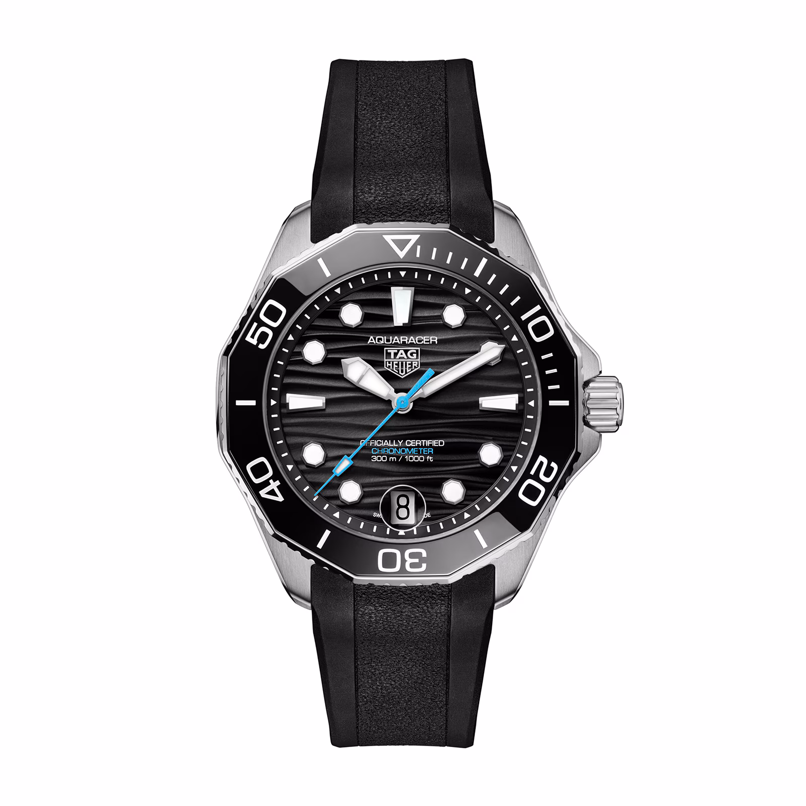 TAG Heuer Aquaracer Professional 300 Date 42mm Mens Watch Black Rubber WBP5110.FT6257