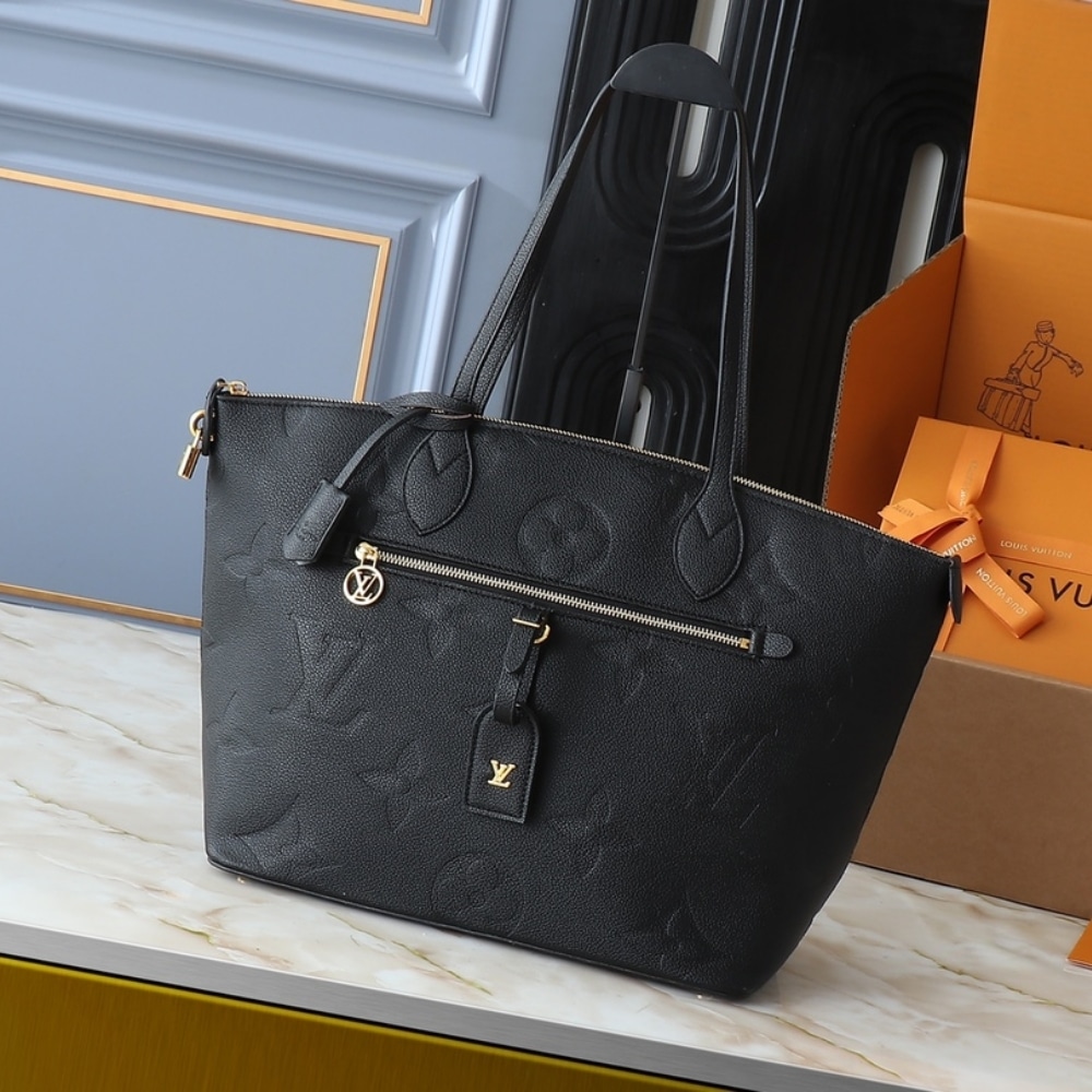 Louis Vuitton Travel Bag Monogram Empreinte Giant Black 34Cm M46357