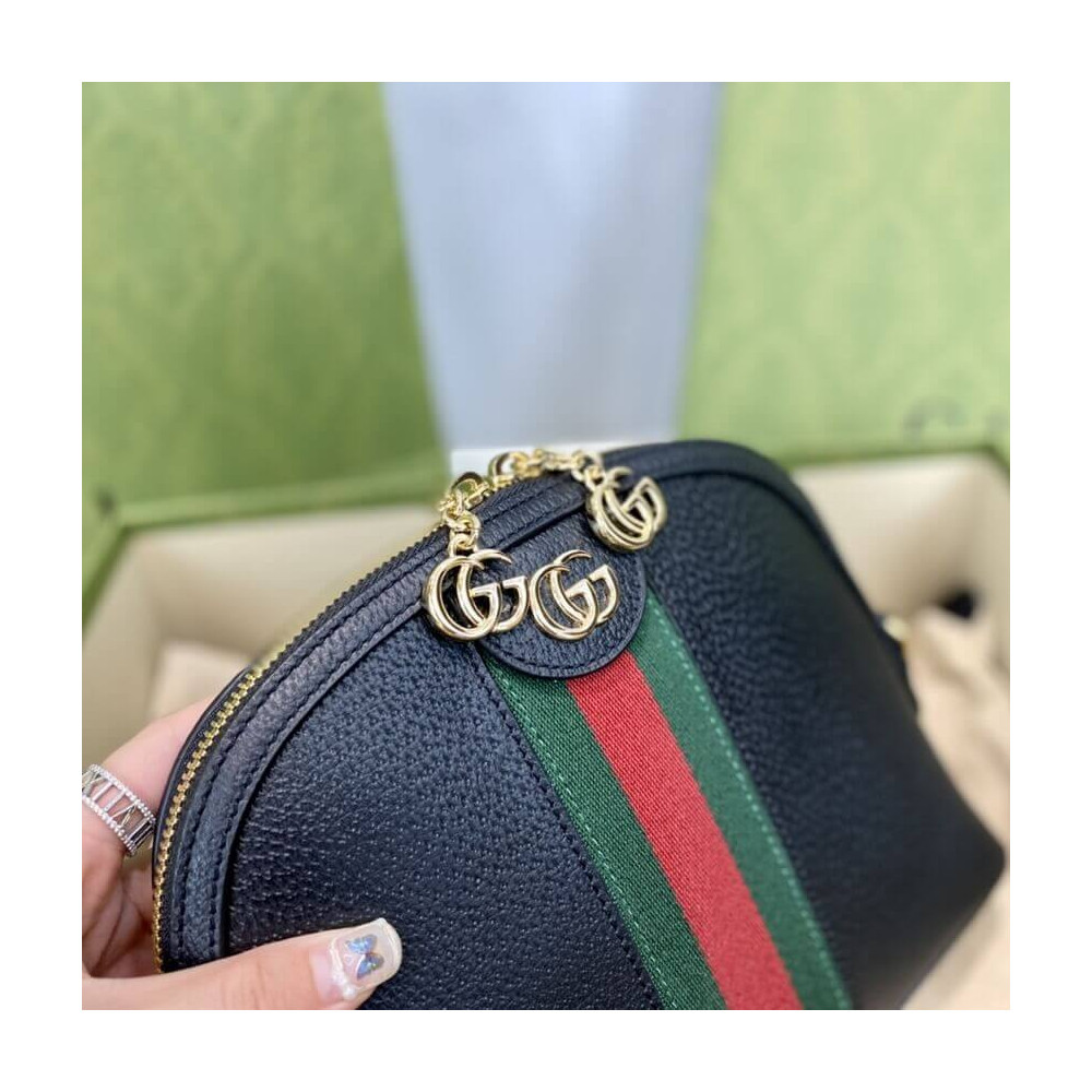 Gucci Ophidia Small Shoulder Bag in Black Leather
