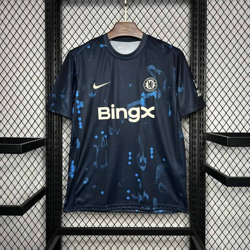 2024-25 Chelsea Dark blue Pre-match training Football jersey