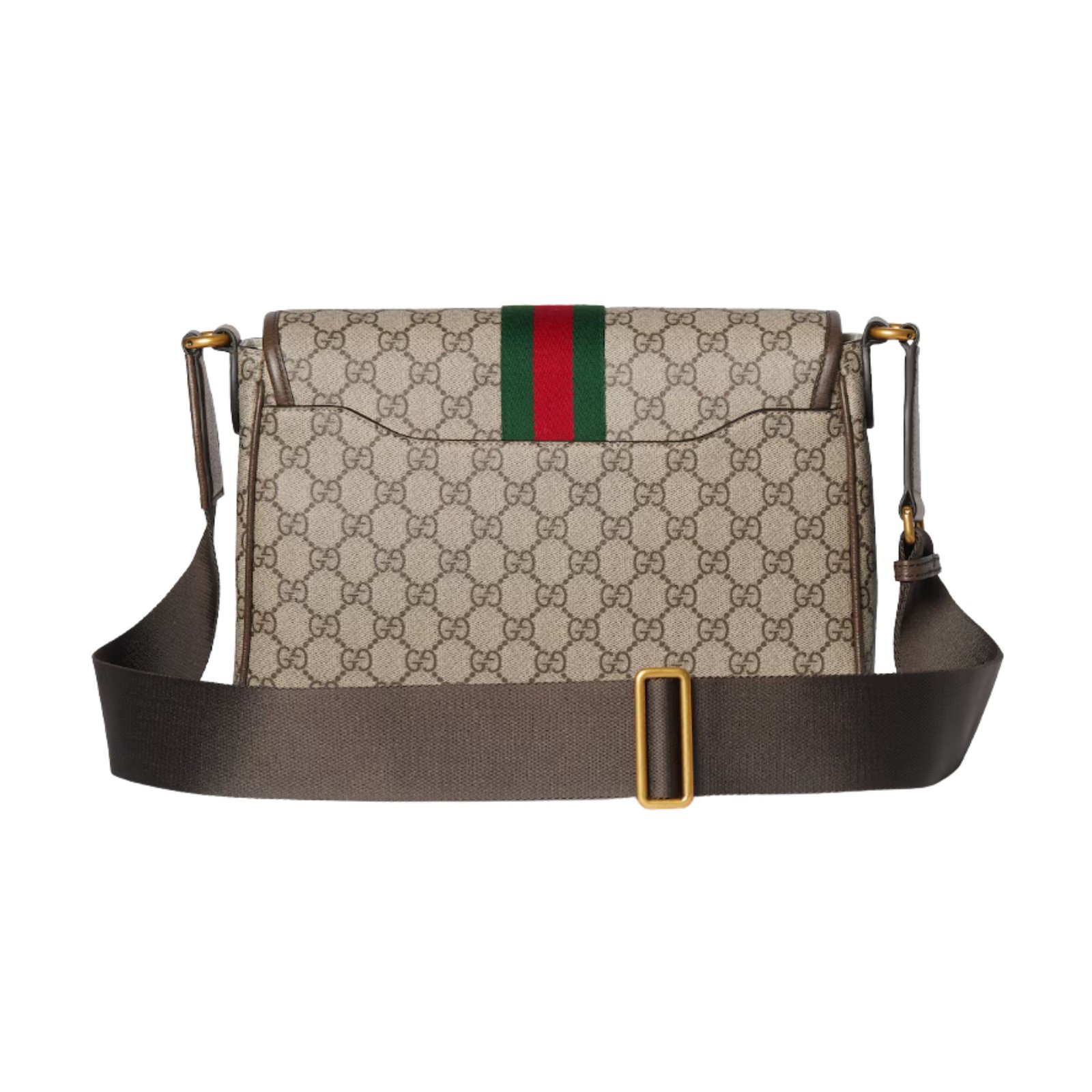 Gucci Ophidia Medium Messenger Bag 29.5cm/11.6in Beige And Dark Brown GG Monogram Coated Fabric 834467
