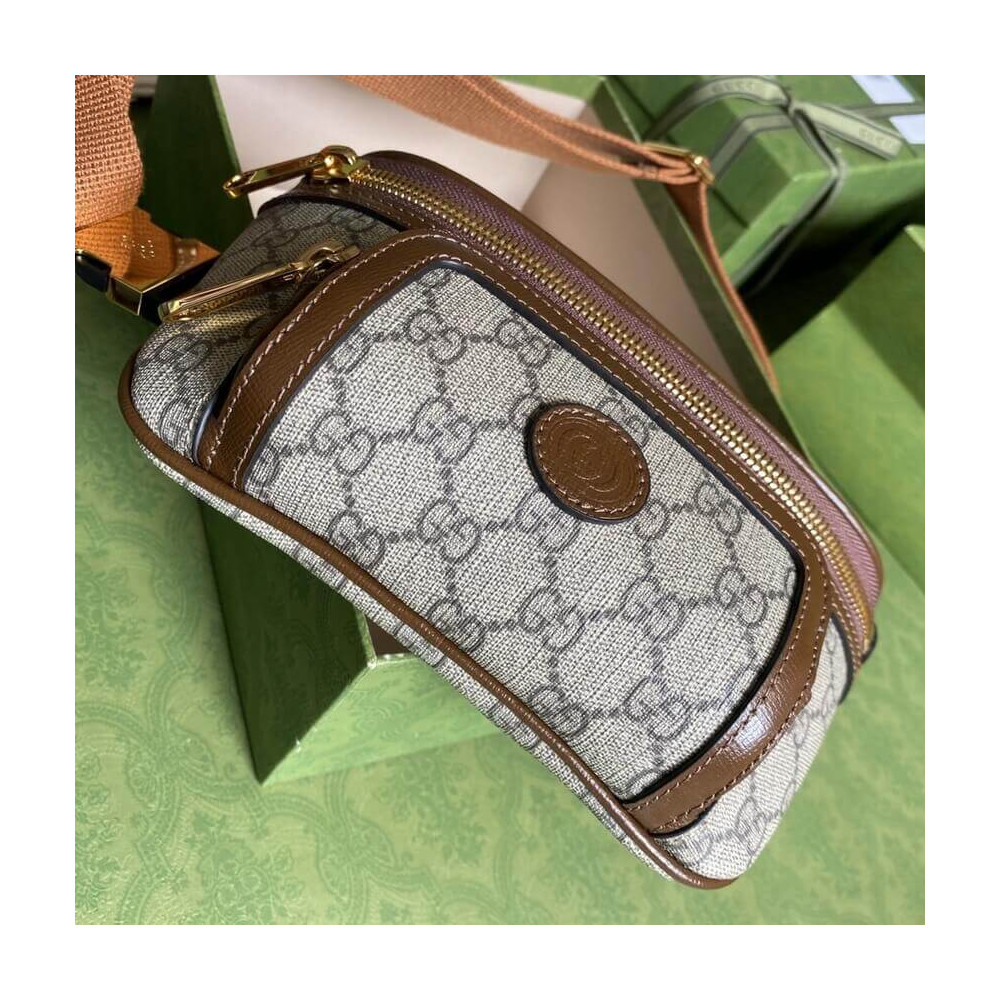 Gucci Belt Bag with Interlocking G in Brown GG Supreme