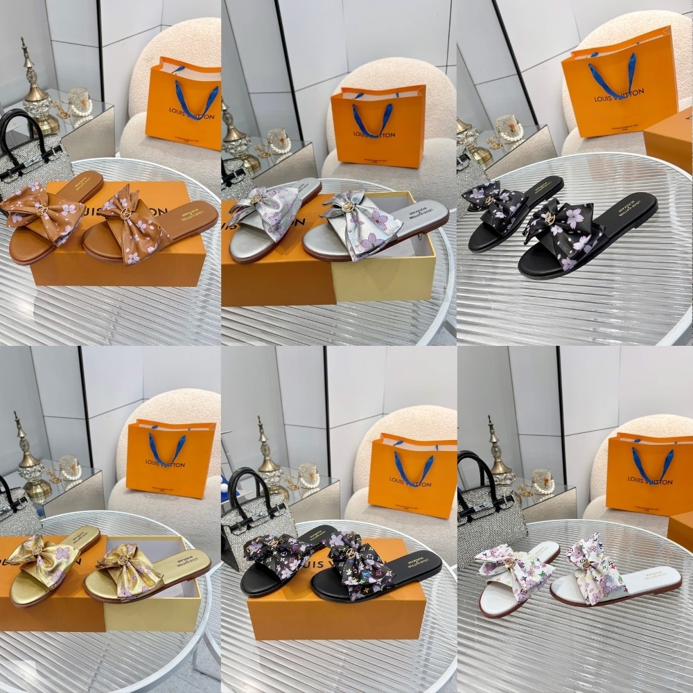 Louis Vuitton X Takashi Murakami Lily Flat Mule Sakura Brown 1AGVYB