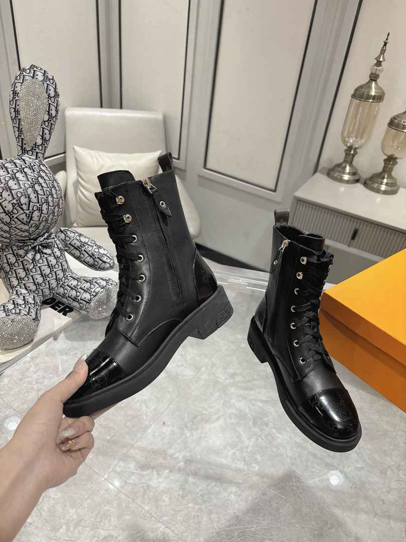 Louis Vuitton Citizen Flat Ranger Boot Leather Black