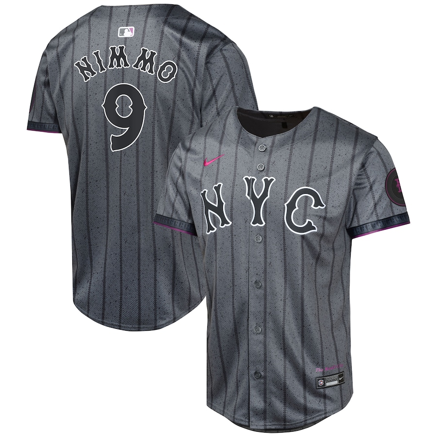 Brandon Nimmo New York Mets Youth 2024 City Connect Limited Player Jersey Graphite