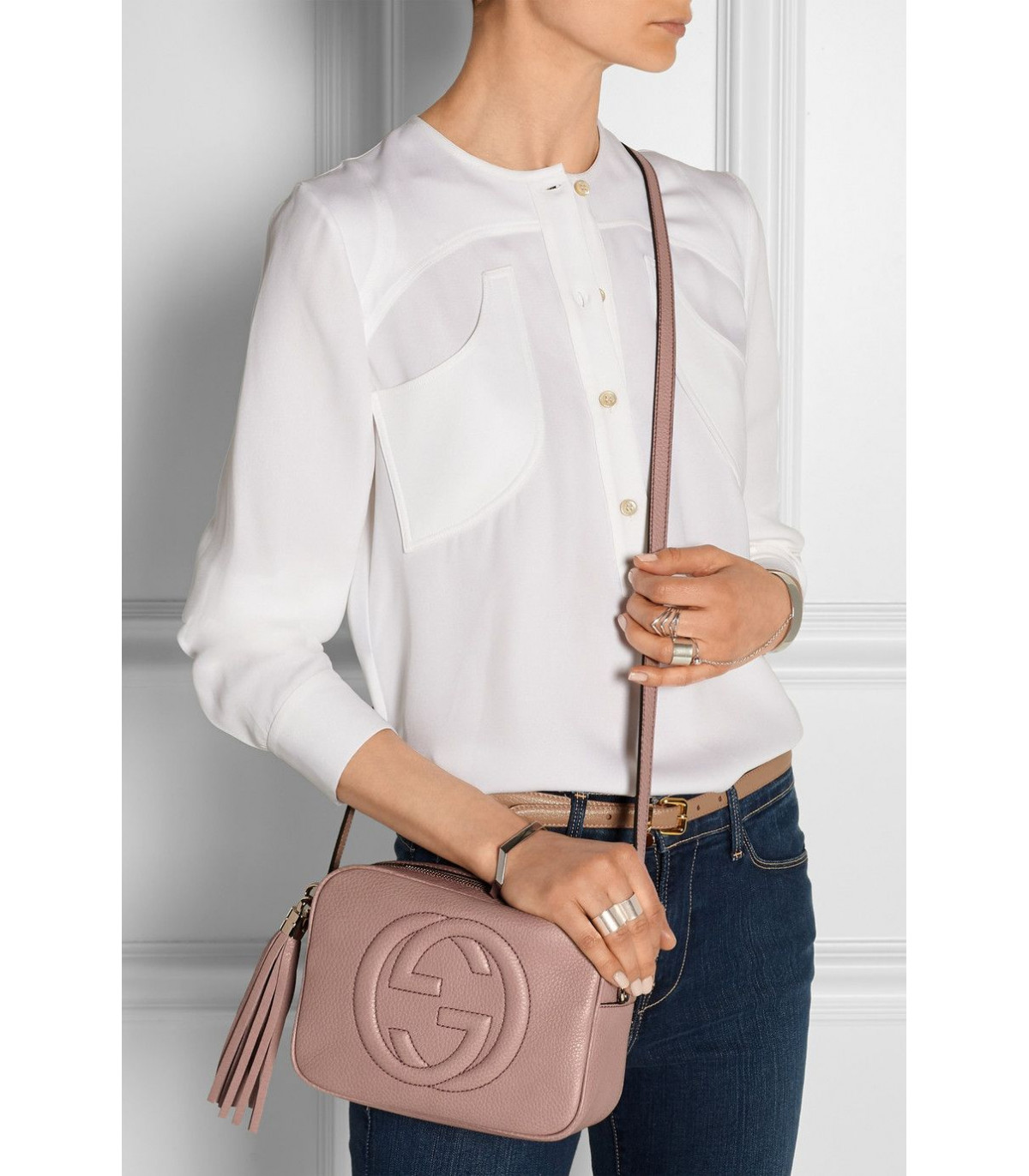 Gucci Soho Small Leather Disco Bag Pink