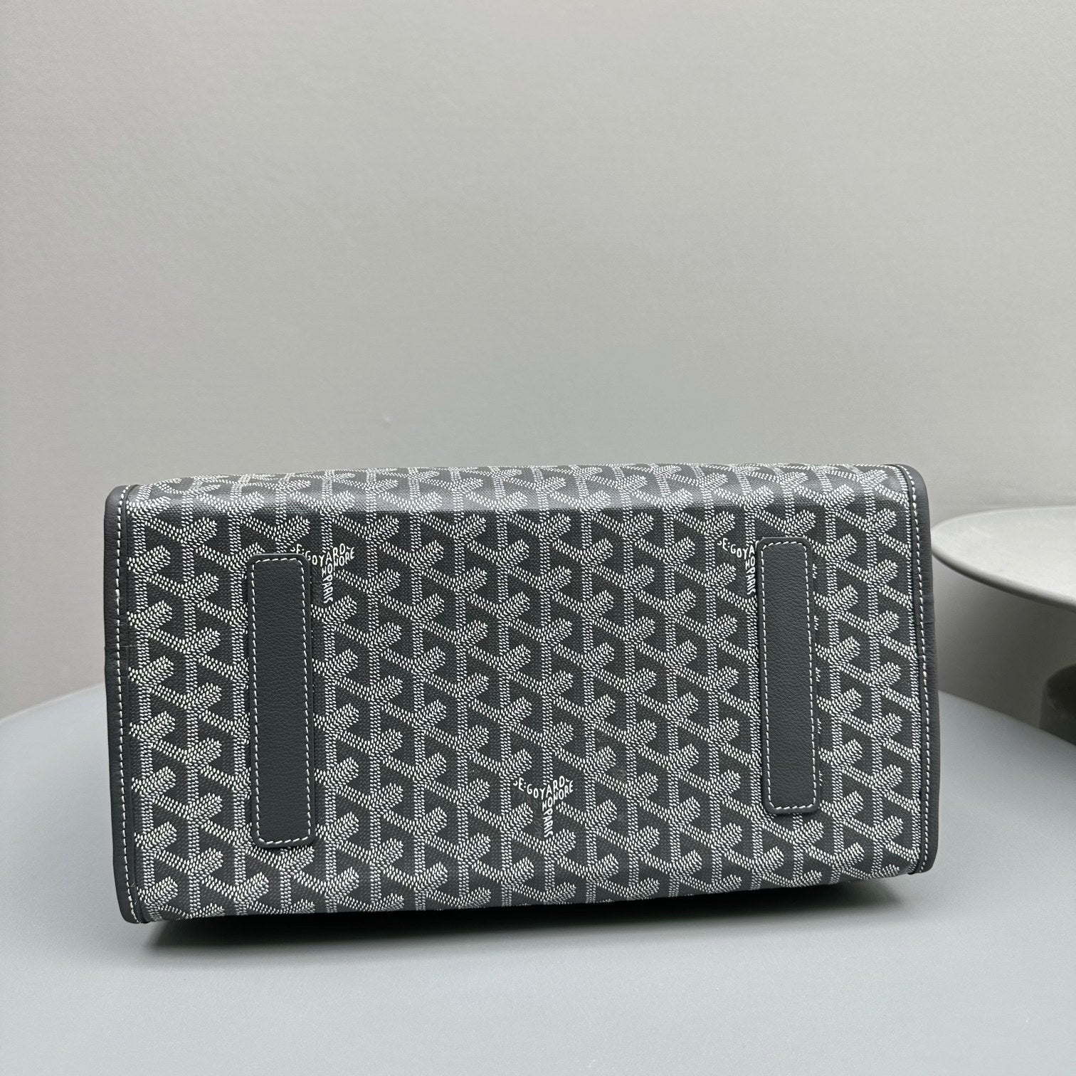 Goyard Leger Backpack 37 Cm Gray Goyardine Canvas With Calfskin Trim