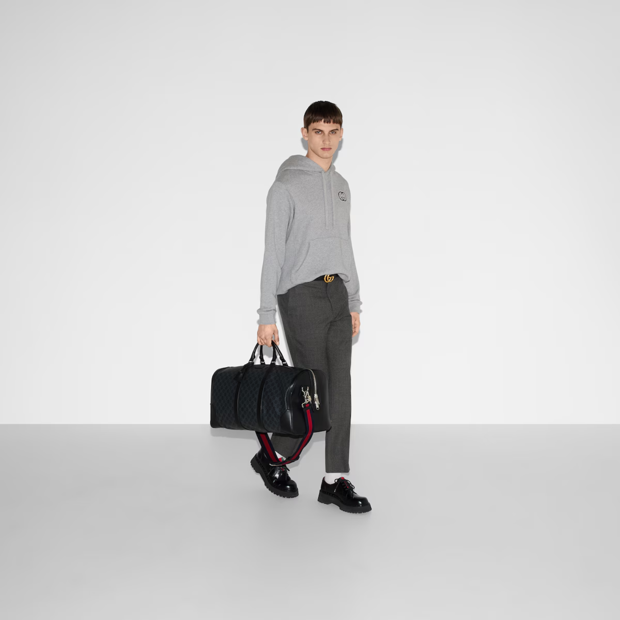 Gucci GG Black Medium Duffle Bag 45cm/17.7in 792074